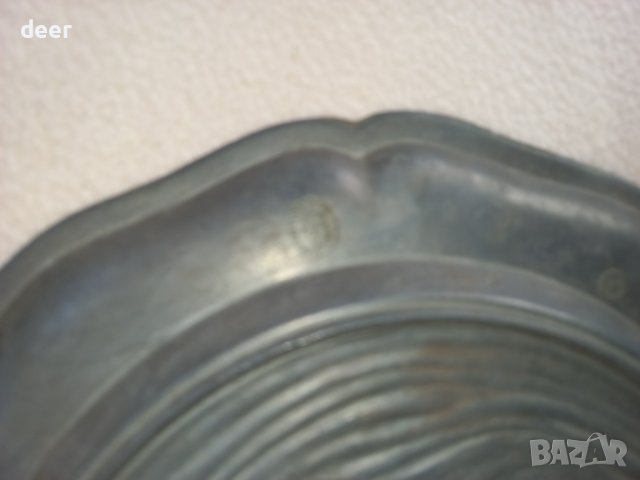 Метална чиния -цинк, снимка 4 - Антикварни и старинни предмети - 42917849