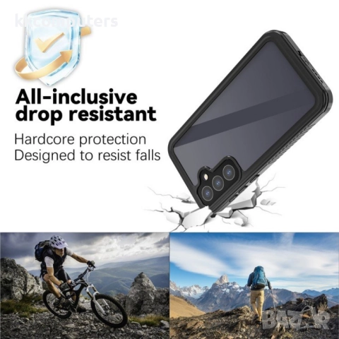 Samsung Galaxy A55 5G REDPEPPER Водоустойчив / Удароустойчив Калъф + Скрийн Протектор – Черен, IP68, снимка 3 - Калъфи, кейсове - 52704866