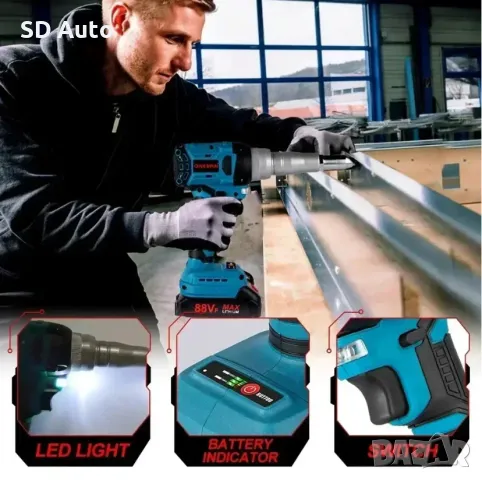 Eлектрическа нитачка ONEVAN с 2 Батерии, снимка 5 - Други инструменти - 48479933