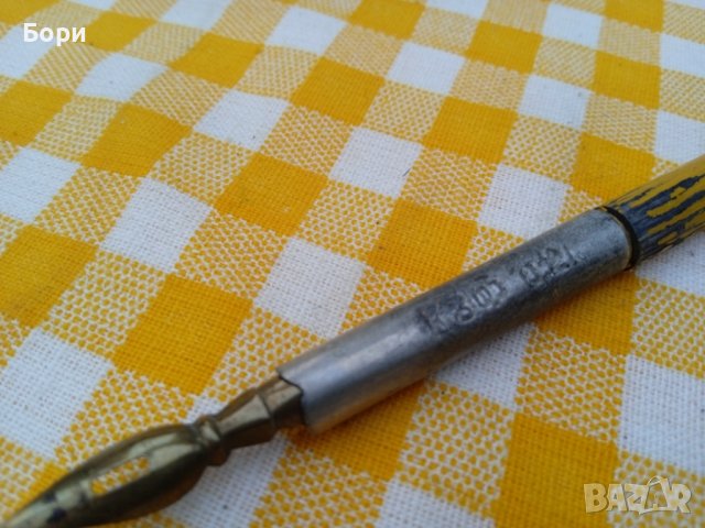 Стара писалка с перо, снимка 3 - Други ценни предмети - 37341286