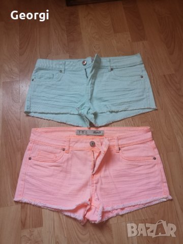 Къси панталонки в два цвята на DENIM