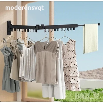 Сгъваема сушилня за дрехи за стенен монтаж – разтегателна стойка за дрехи, снимка 5 - Други стоки за дома - 54056895