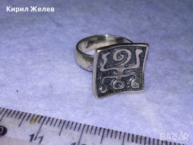 АРТИСТИЧЕН ФЕШЪН АРТ СРЕБЪРЕН ПРЪСТЕН СРЕБРО 925 АВТОРСКА РЪЧНА МАЙСТОРСКА ИЗРАБОТКА 40626, снимка 3 - Пръстени - 42929019