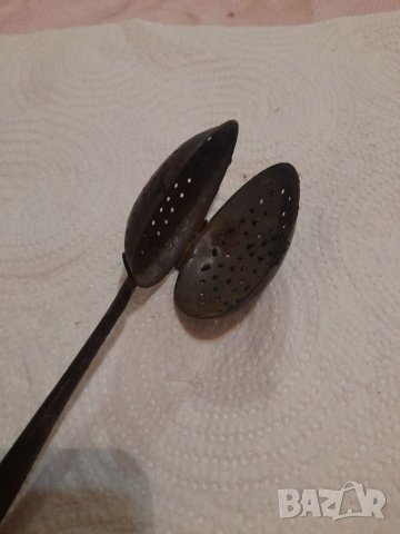 Стара лъжичка-цедка, снимка 15 - Антикварни и старинни предмети - 40702456