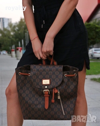 Дамска раница DUDLIN - кафява кожа