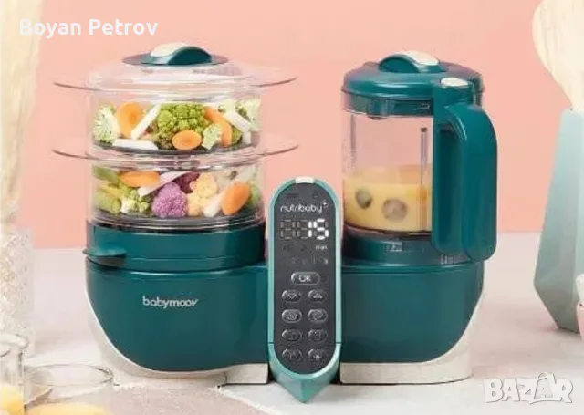 Babymoov Уред за готвене на пара Nutribaby Plus Opal Green, снимка 3 - Прибори, съдове, шишета и биберони - 56231887