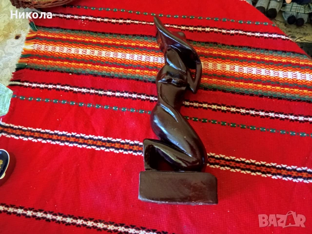 Винтидж дървена пластика уникат, снимка 3 - Антикварни и старинни предмети - 54338913