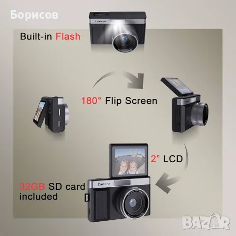 Компактен цифров CCD фотоапарат, снимка 6 - Фотоапарати - 56116139