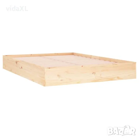vidaXL Рамка за легло, дърво масив, 120x190 см, Small Double, снимка 3 - Спални и легла - 56147934