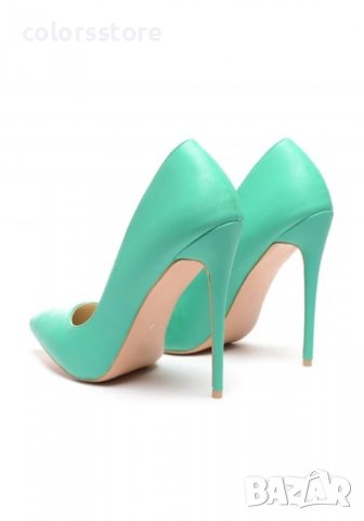 Обувки на ток - зелена кожа - 81246-A001, снимка 2 - Дамски обувки на ток - 37395778