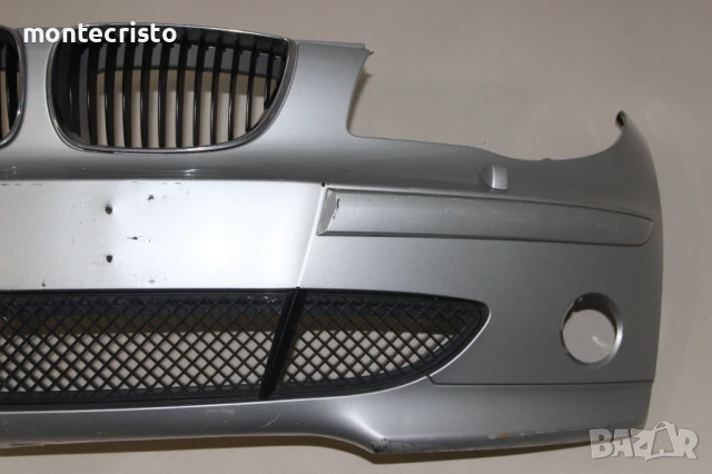 Предна броня BMW E87 Serie 1 (2004-2007г.) 51117151823 с отвори за пръскалки, снимка 4 - Части - 50696389
