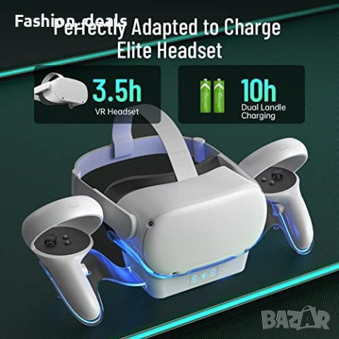  Магнитна докинг станция за зареждане слушалки контролер Oculus Quest 2, снимка 2 - Аксесоари - 40703422