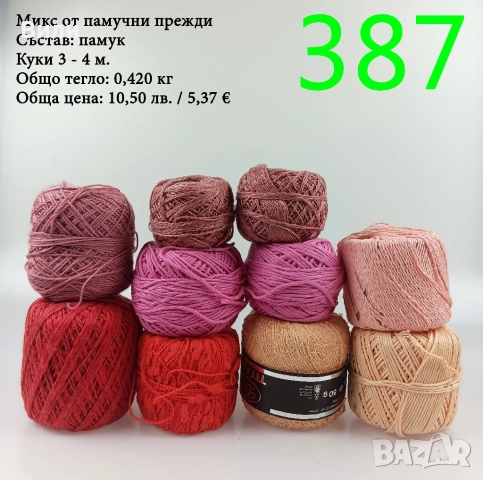 Евтини прежди в малки количества - нови и остатъци , снимка 6 - Други - 52042623