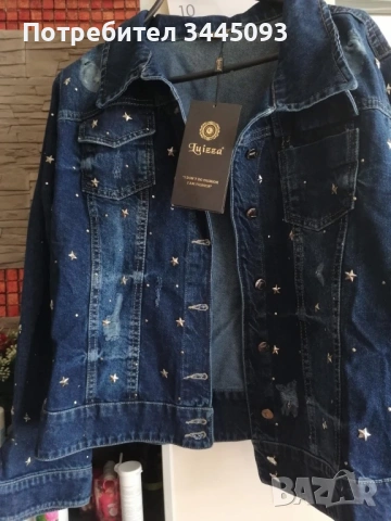 Ново дънково яке с етикет - рр 42 ( по етикет е 44, но отговаря на 42 )  Варна  Еконт или Спид