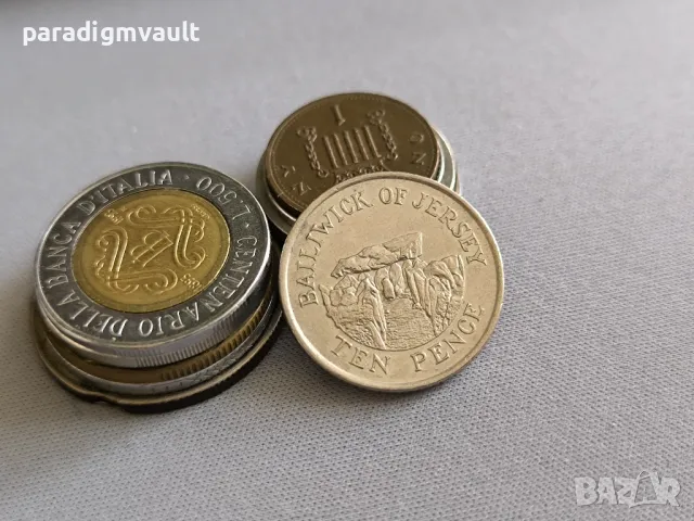 Монета - Остров Джърси - 10 пенса | 1992г.