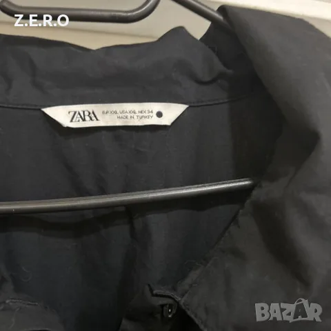 Zara макси рокля-риза, черна, овърсайз, снимка 5 - Рокли - 56119050
