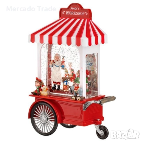 Коледна музикална фигурка Mercado Trade, Сладкарница, LED светлина, снимка 3 - Декорация за дома - 52485049