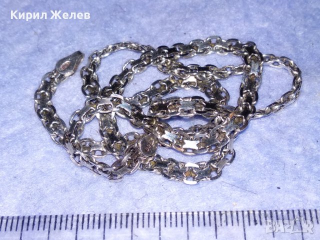 ПОСРЕБРЕН СТОМАНЕН ЛАНЕЦ с ПЕЧАТИ 925 и ITALY ЗДРАВА ВИНТИДЖ ПЛЕТКА БЛАГОРОДНА Неръжд. СТОМАНА 36605, снимка 9 - Колиета, медальони, синджири - 39969165