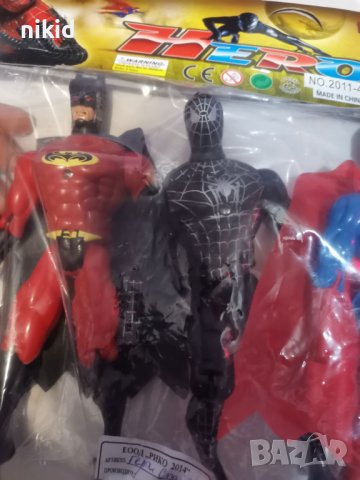 Батман и Спайдърмен Супермен Зоро светещи подвижни играчки фигурки пластмасови pvc за игра и торта, снимка 3 - Фигурки - 36673014