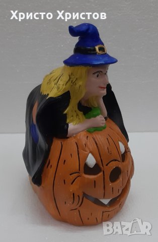 ХЕЛОУИН керамична фигурка на Баба Яга, снимка 2 - Рисуване и оцветяване - 34478297