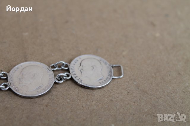 Дамска гривна от сребърни монети, снимка 4 - Антикварни и старинни предмети - 37910337