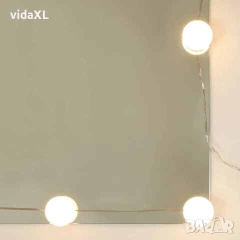 vidaXL Тоалетка с LED, бетонно сива, 60x40x140 см, снимка 7 - Тоалетки - 56147795
