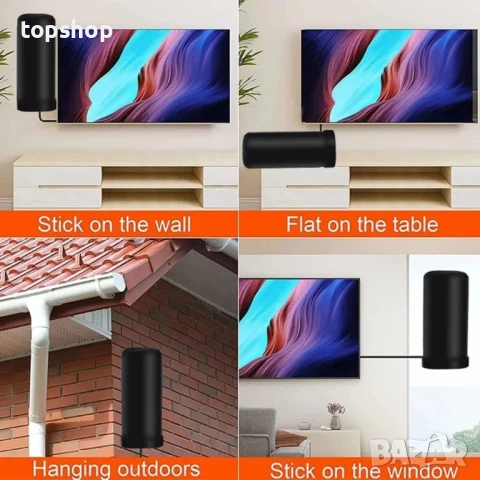 Нова вътрешна и външна цифрова телевизионна антена Canon HD DTMB DVB-B2 AC наземна антена Барелна..., снимка 2 - Приемници и антени - 50511247