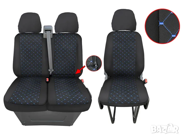 Капитонирана тапицерия за Iveco Daily 2+1 след 2018, снимка 2 - Аксесоари и консумативи - 55869116