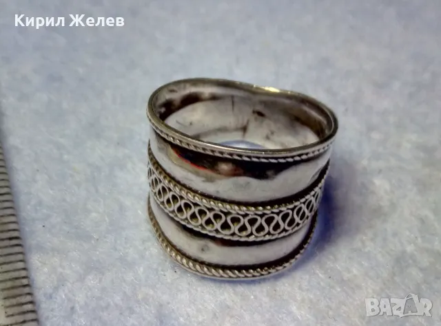 ПРЕКРАСЕН РЕТРО АЛТ СТИЛ СРЕБЪРЕН ПРЪСТЕН СРЕБРО 925 ВЕЛИКОЛЕПНА РЪЧНА ИЗРАБОТКА 50202, снимка 8 - Пръстени - 50354742