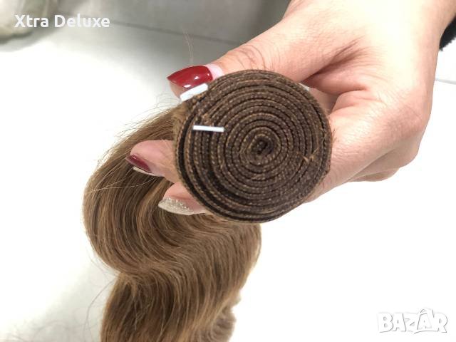 Екстеншън, 100% естествена коса - светло кестеняво - различни размери, снимка 3 - Аксесоари за коса - 39184865