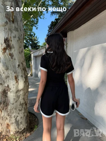 Alo Дамски Памучен Летен Комплект С Бродирано Лого👚🩳Дамски Къс Екип Ало - 2 Налични Цвята Код A691, снимка 9 - Комплекти - 50775257