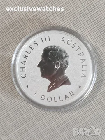 1 унция сребърна монета Австралия Лебед 2024 , снимка 7 - Нумизматика и бонистика - 47547354