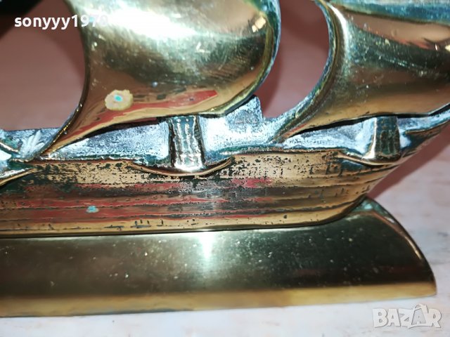 КОРАБ ОТ АНГЛИЯ-МЕД/МЕСИНГ 2305221818, снимка 18 - Антикварни и старинни предмети - 36853838