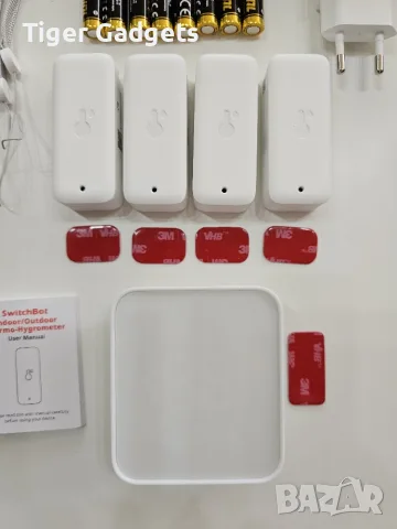 SwitchBot 4 бр. термометри и влагомери с Matter Hub – Wi-Fi/Bluetooth, IP65, смарт известия, снимка 11 - Смарт домашни устройства (Smart Home) - 56225383