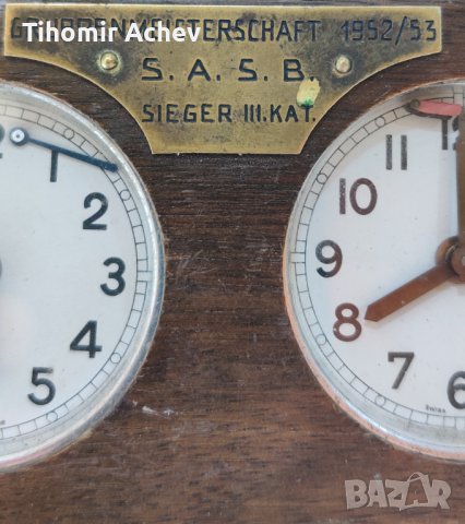 Шахматен швейцарски часовник стар, снимка 4 - Антикварни и старинни предмети - 39114315