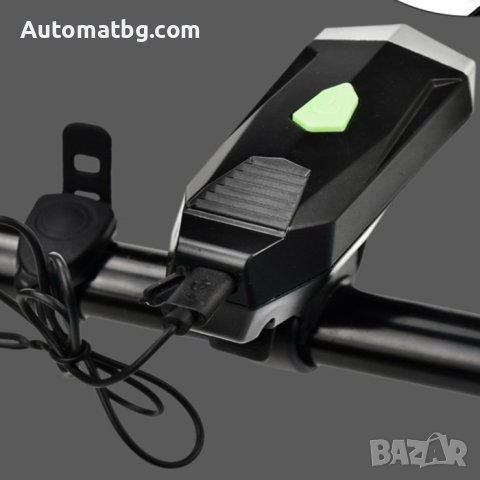 Фар за велосипед и мотопед Automat, Фар с 3 режима на осветяване, Черен, снимка 3 - Аксесоари за велосипеди - 44479504