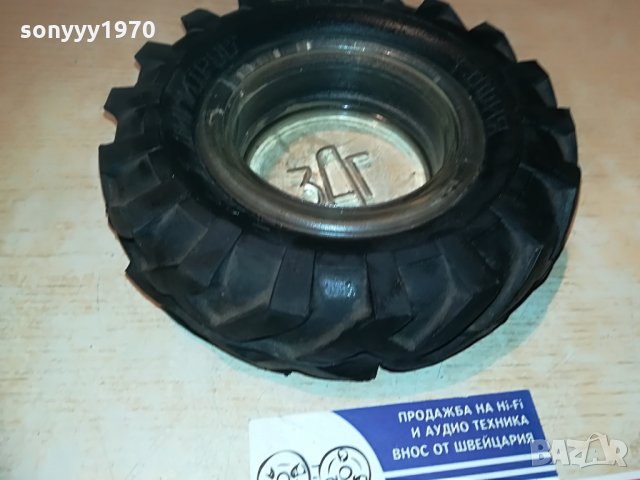 поръчан-гума/стъкло-ретро колекция-пепелник-16х5см, снимка 7 - Колекции - 29292174