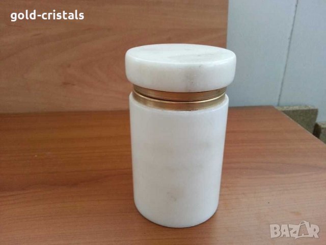 Ретро мраморна кутия с капак, снимка 5 - Антикварни и старинни предмети - 31273772