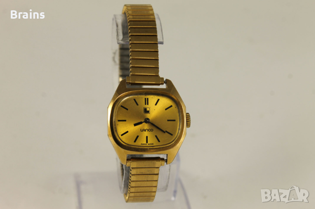 1960's Швейцарски Дамски Позлатен Часовник LANCO, снимка 2 - Антикварни и старинни предмети - 44766322