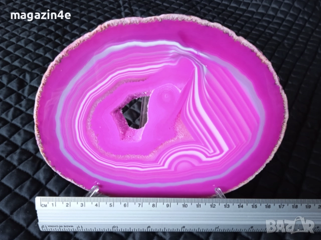 Голяма плочка от естествен ахат,скъпоценен камък за хармония и дълголетие,Родопи,Родопис,, снимка 4 - Декорация за дома - 52267162