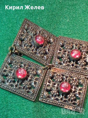 ВЪЗРОЖДЕНСКА БРОНЗОВА ГРИВНА с ЧЕРВЕНИ КАМЪНИ 6060