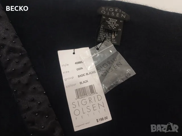 Шал с косъм от Ангорски заек Sigrid Olsen, снимка 3 - Шалове - 48932058