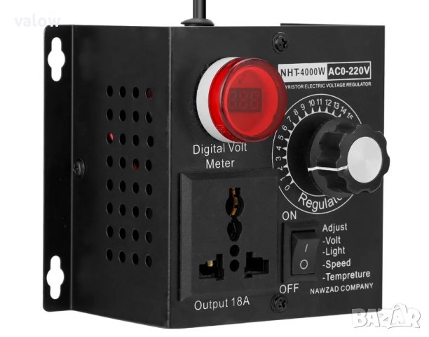 Регулатор на напрежение / обороти за променлив ток 0 до 220V 4kW