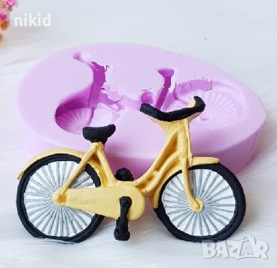 7 см колело велосипед силиконов молд форма фондан гипс шоколад дедкор 