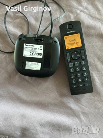 Panasonic домашен безжичен, снимка 2 - Стационарни телефони и факсове - 56119156