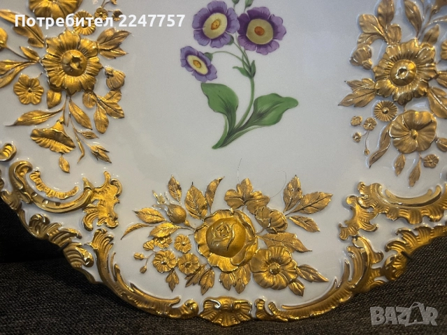 Фруктиера/ Плато порцелан Meissen, снимка 2 - Антикварни и старинни предмети - 52034985