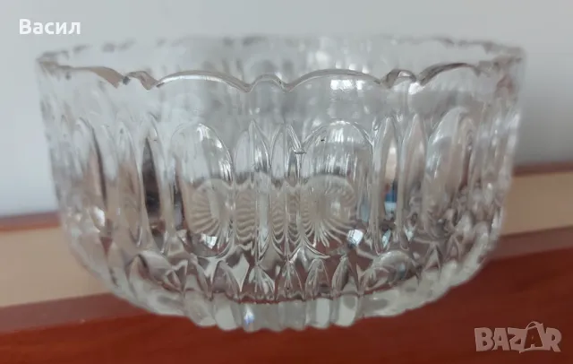 КРИСТАЛНА КУПА ФРУКТИЕРА БОНБОНИЕРА, снимка 2 - Антикварни и старинни предмети - 49848672