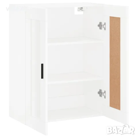 vidaXL Стенен шкаф бял 69,5x34x90 см инженерно дърво, снимка 7 - Бюфети - 56148147