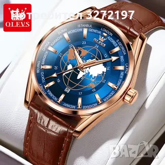 OLEVS кварцов часовник,японски механизъм,дата,водоустйчив, снимка 6 - Мъжки - 48432994