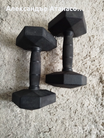 Тежести за силови тренировки, 5 кг всеки, 3 бр. много добро състояние